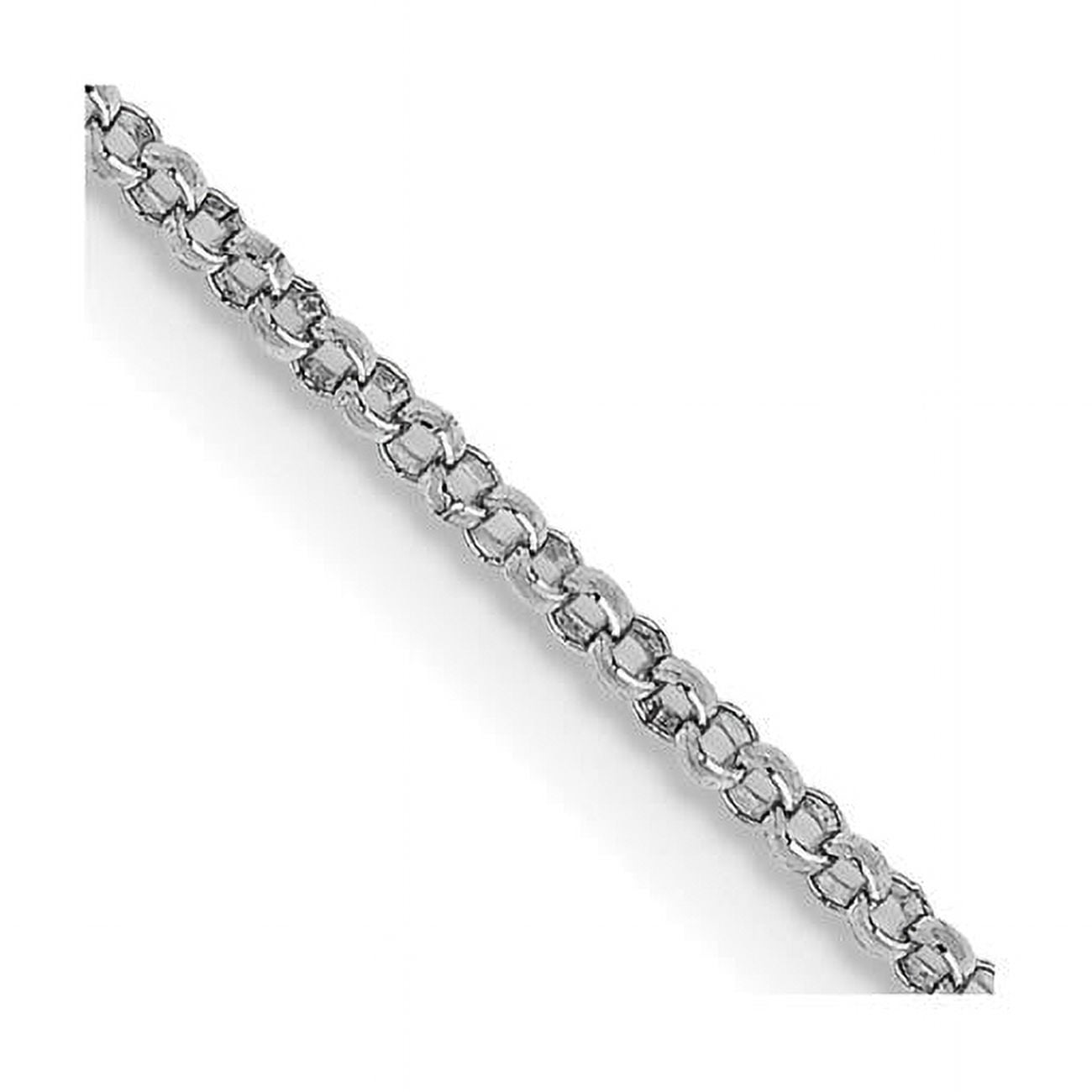 Primal Gold 14 Karat White Gold 1.15mm Rolo Pendant Chain - Walmart.com