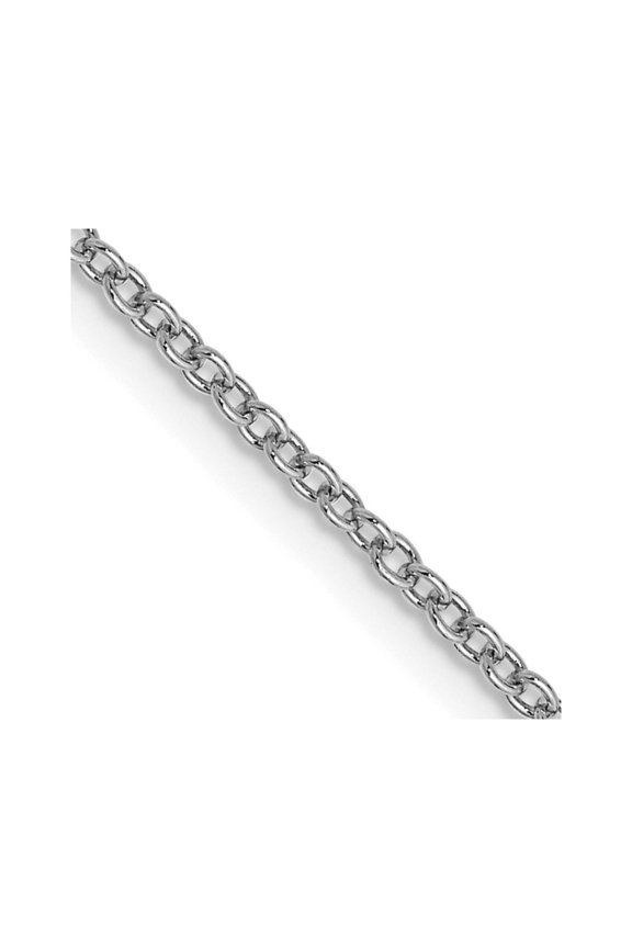 14 Karat White Gold 1.3mm Cable Chain