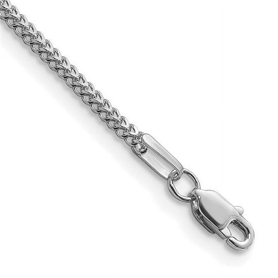 Primal Gold 14 Karat White Gold 1.3mm Franco Chain Bracelet