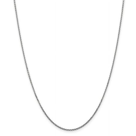 Primal Gold 14 Karat White Gold 1.45mm Solid Diamond-cut Cable Chain