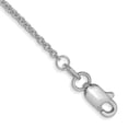 thumbnail image 1 of Primal Gold 14 Karat White Gold 1.4mm Solid Cable Chain Anklet, 1 of 3