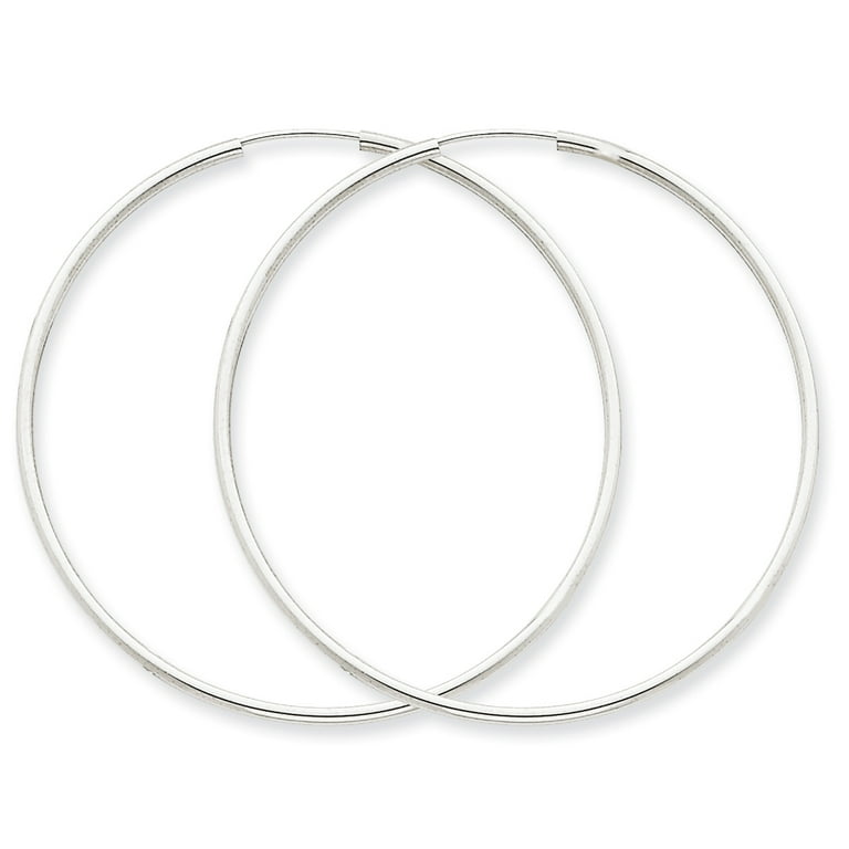 14 karat white 2024 gold hoop earrings