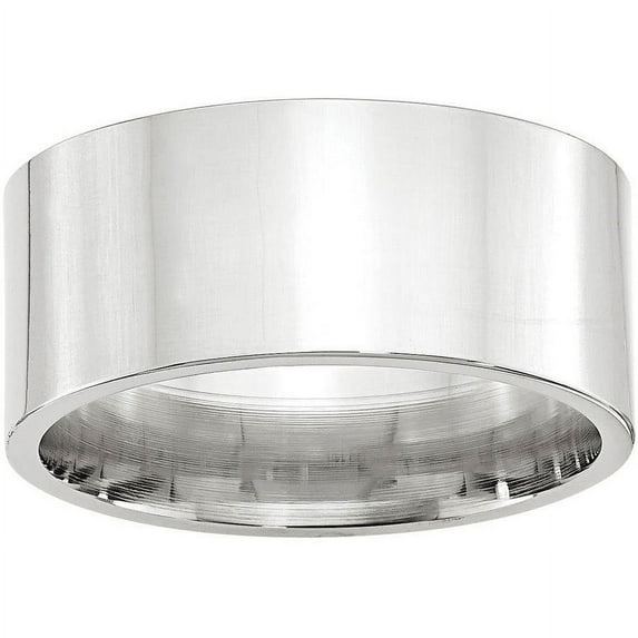 Primal Gold 14 Karat White Gold 10mm Standard Flat Comfort Fit Band Size 7.5