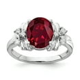thumbnail image 1 of Primal Gold 14 Karat White Gold 10x8mm Oval Lab Created Ruby and AAA Diamond Ring, 1 of 4