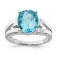 thumbnail image 1 of Primal Gold 14 Karat White Gold 11x9mm Oval Blue Topaz Ring, 1 of 7