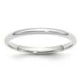 thumbnail image 1 of Primal Gold 14 Karat White Gold 2mm Lightweight Comfort Fit Band Size 9, 1 of 12