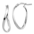 thumbnail image 1 of Primal Gold 14 Karat White Gold 2mm Wavy Hoop Earrings, 1 of 4