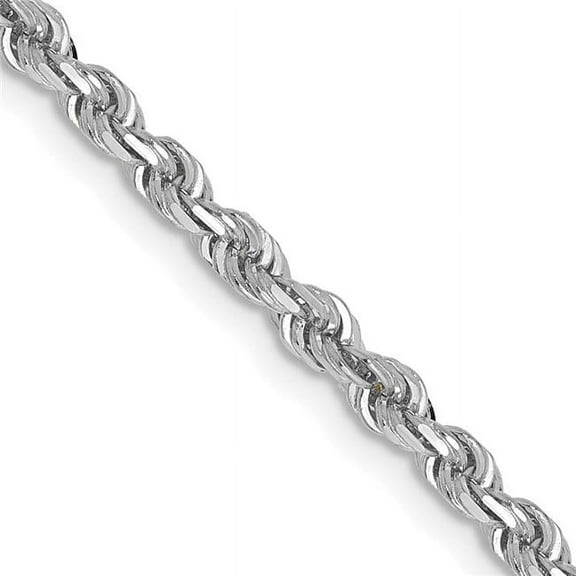 Primal Gold 14 Karat White Gold 3.0mm Diamond Cut Quadruple Rope Chain