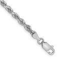 thumbnail image 1 of Primal Gold 14 Karat White Gold 3.35mm Diamond-cut Quadruple Rope Chain Bracelet, 1 of 2