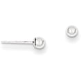thumbnail image 1 of Primal Gold 14 Karat White Gold 3mm Ball Post Earrings, 1 of 4