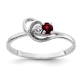 thumbnail image 1 of Primal Gold 14 Karat White Gold 3mm Garnet and AA Diamond Ring, 1 of 4