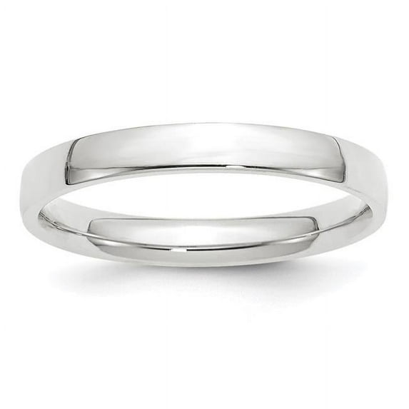 Primal Gold 14 Karat White Gold 3mm Lightweight Comfort Fit Band Size 8