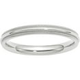 thumbnail image 1 of Primal Gold 14 Karat White Gold 3mm Milgrain Comfort Fit Band Size 5, 1 of 4