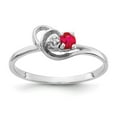 thumbnail image 1 of Primal Gold 14 Karat White Gold 3mm Ruby and AA Diamond Ring, 1 of 3