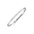 thumbnail image 1 of Primal Gold 14 Karat White Gold 3mm Square Tube Slip-on Bangle, 1 of 5