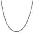thumbnail image 1 of Primal Gold 14 Karat White Gold 4.30mm Semi-solid 3-Wire Wheat Chain, 1 of 5