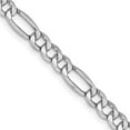 thumbnail image 1 of Primal Gold 14 Karat White Gold 4.4mm Semi-solid Figaro Chain, 1 of 5