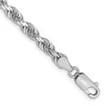 thumbnail image 1 of Primal Gold 14 Karat White Gold 4.5mm Diamond-cut Quadruple Rope Chain Bracelet, 1 of 2