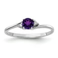 thumbnail image 1 of Primal Gold 14 Karat White Gold 4mm Amethyst and Diamond Ring, 1 of 3