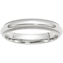 Primal Gold 14 Karat White Gold 4mm Milgrain Comfort Fit Band Size 7.5