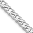 thumbnail image 1 of Primal Gold 14 Karat White Gold 5.75mm Flat Beveled Curb Chain Necklace, 1 of 7