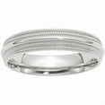 thumbnail image 1 of Primal Gold 14 Karat White Gold 5mm Double Milgrain Comfort Fit Band Size 6, 1 of 5