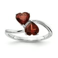 thumbnail image 1 of Primal Gold 14 Karat White Gold 5mm Heart Garnet Ring, 1 of 7