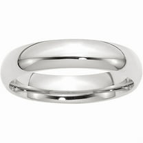 Primal Gold 14 Karat White Gold 5mm Standard Comfort Fit Band Size 13