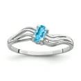 thumbnail image 1 of Primal Gold 14 Karat White Gold 5x3mm Oval Blue Topaz Ring, 1 of 4