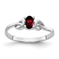 thumbnail image 1 of Primal Gold 14 Karat White Gold 5x3mm Oval Garnet Ring, 1 of 3