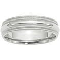 thumbnail image 1 of Primal Gold 14 Karat White Gold 6mm Double Milgrain Comfort Fit Band Size 7, 1 of 5