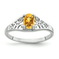 thumbnail image 1 of Primal Gold 14 Karat White Gold 6x4mm Oval Citrine Ring, 1 of 4