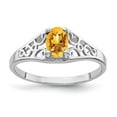 thumbnail image 1 of Primal Gold 14 Karat White Gold 6x4mm Oval Citrine Ring, 1 of 3