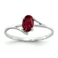 thumbnail image 1 of Primal Gold 14 Karat White Gold 6x4mm Oval Lab Created Ruby Ring, 1 of 4
