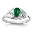 thumbnail image 1 of Primal Gold 14 Karat White Gold 6x4mm Oval Mount St. Helens and AAA Diamond Ring, 1 of 3