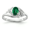 thumbnail image 1 of Primal Gold 14 Karat White Gold 6x4mm Oval Mount St. Helens and VS Diamond Ring, 1 of 4