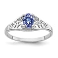 thumbnail image 1 of Primal Gold 14 Karat White Gold 6x4mm Oval Tanzanite Ring, 1 of 4
