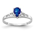 thumbnail image 1 of Primal Gold 14 Karat White Gold 6x4mm Pear Sapphire Ring, 1 of 3