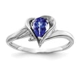 thumbnail image 1 of Primal Gold 14 Karat White Gold 6x4mm Pear Tanzanite and Diamond Ring, 1 of 4