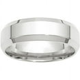thumbnail image 1 of Primal Gold 14 Karat White Gold 7mm Bevel Edge Comfort Fit Band Size 6, 1 of 8