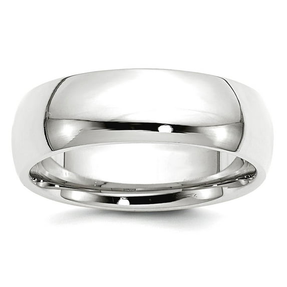 Primal Gold 14 Karat White Gold 7mm Comfort-Fit Band