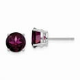 thumbnail image 1 of Primal Gold 14 Karat White Gold 7mm Rhodolite Garnet Earrings, 1 of 4