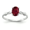 thumbnail image 1 of Primal Gold 14 Karat White Gold 7x5mm Oval Lab Created Ruby Ring, 1 of 4