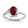 thumbnail image 1 of Primal Gold 14 Karat White Gold 7x5mm Oval Lab Created Ruby Ring, 1 of 4