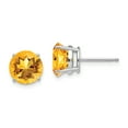 thumbnail image 1 of Primal Gold 14 Karat White Gold 8mm Citrine Earrings, 1 of 4
