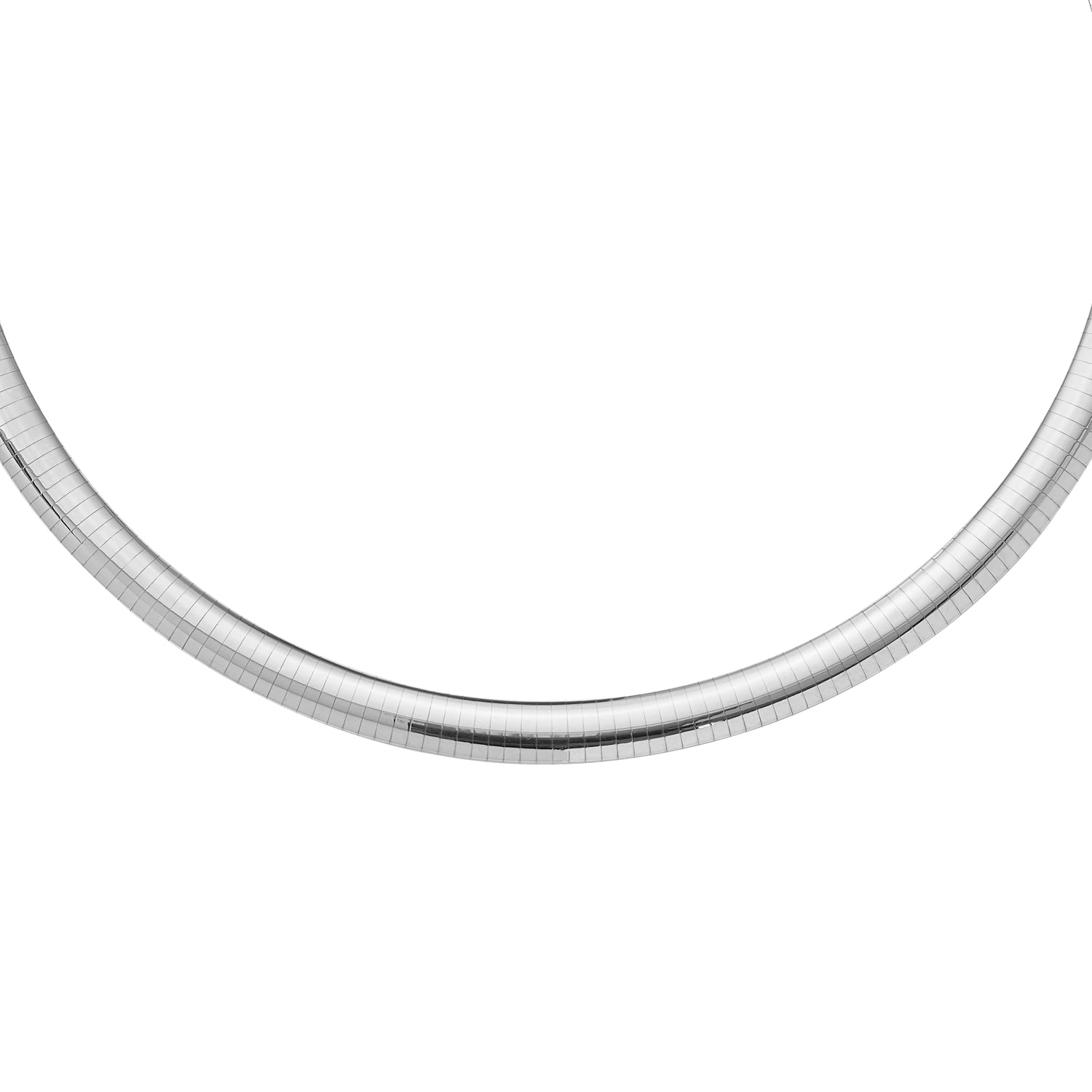 Chisel Stainless Steel Polished and Textured 18 inch Omega Necklace -  Quality Gold