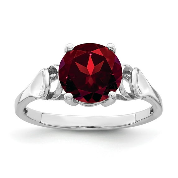 Primal Gold 14 Karat White Gold 8mm Garnet Ring
