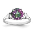 thumbnail image 1 of Primal Gold 14 Karat White Gold 8mm Mystic Fire Topaz Ring, 1 of 3