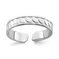 thumbnail image 1 of Primal Gold 14 Karat White Gold Adjustable Leaf Design Toe Ring, 1 of 7