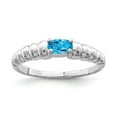 thumbnail image 1 of Primal Gold 14 Karat White Gold Blue Topaz Ring, 1 of 4